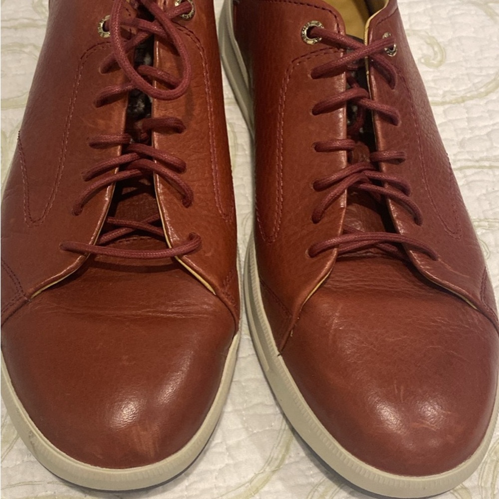 Sperry Men's Leather Sneakers - Burgundy